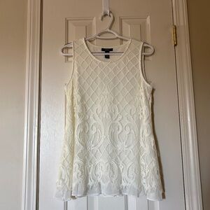 Alfani Size Small Tank with Lace Overlay
